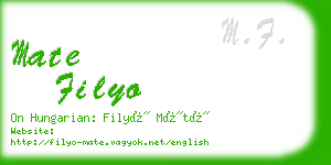 mate filyo business card